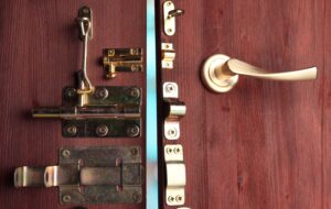 An extra bolt on the door