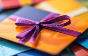 Macro shot of gift cards illustrating FBT changes NZ for employee benefits.